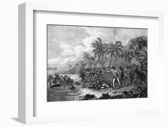 Illustration of the Death of Captain James Cook-Bettmann-Framed Photographic Print