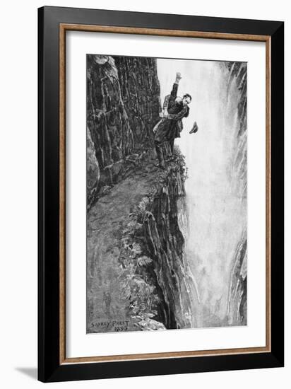 Illustration of the Death of Sherlock Holmes-Sidney Paget-Framed Giclee Print