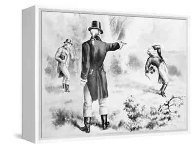 Illustration of the Duel between Alexander Hamilton and Aaron Burr