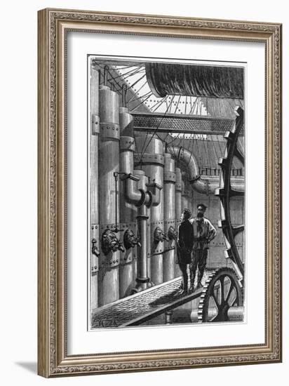 Illustration of the Engine Room of the Nautilus-null-Framed Giclee Print