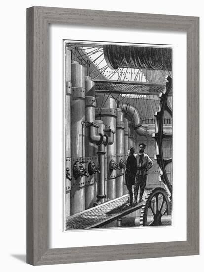 Illustration of the Engine Room of the Nautilus-null-Framed Giclee Print