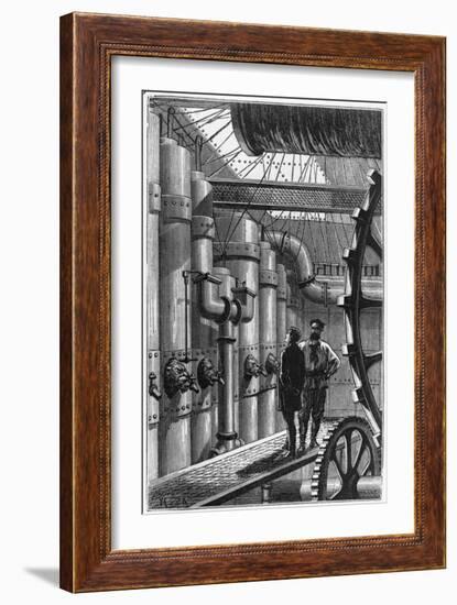 Illustration of the Engine Room of the Nautilus-null-Framed Giclee Print