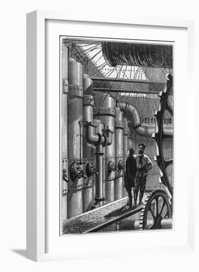 Illustration of the Engine Room of the Nautilus-null-Framed Giclee Print