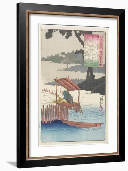Illustration of the Fujiwara Sadayori's Poem, C. 1840-1842-Utagawa Kuniyoshi-Framed Giclee Print