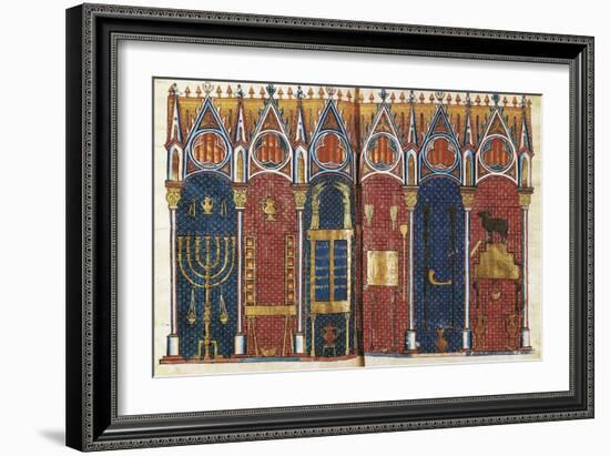 Illustration of the Temple of Solomon, 'Scholastic History' , 12th C-Pedro Comestor-Framed Art Print