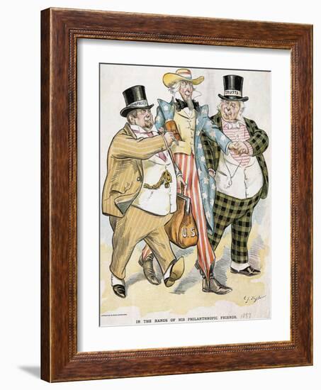 Illustration of Trusts and Monopolies Pickpocketing Uncle Sam-J.C. Taytor-Framed Giclee Print