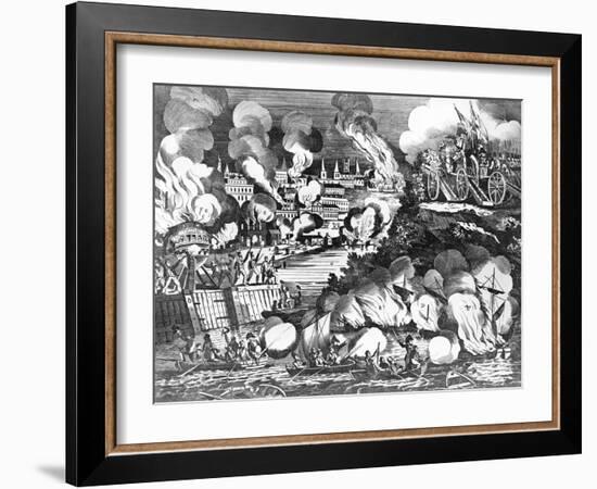 Illustration of Various Scenes of the War of 1812-null-Framed Giclee Print