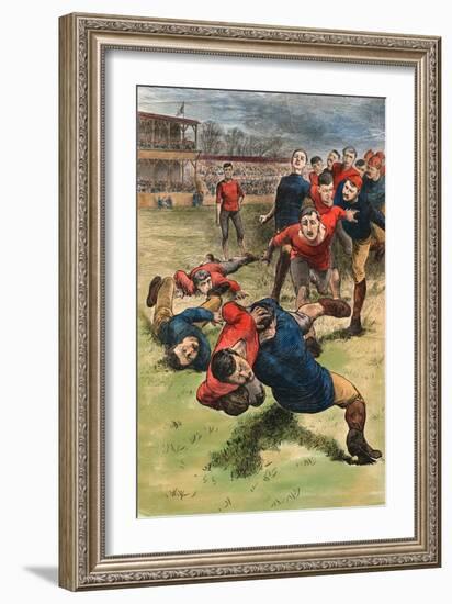 Illustration on Early Scenes of Football-Bettmann-Framed Giclee Print