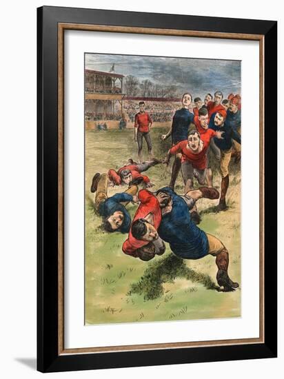 Illustration on Early Scenes of Football-Bettmann-Framed Giclee Print