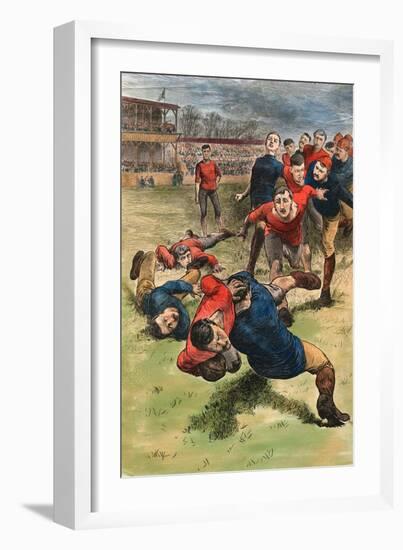 Illustration on Early Scenes of Football-Bettmann-Framed Giclee Print