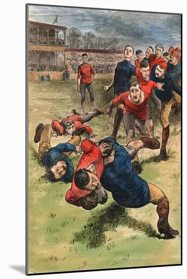 Illustration on Early Scenes of Football-Bettmann-Mounted Giclee Print