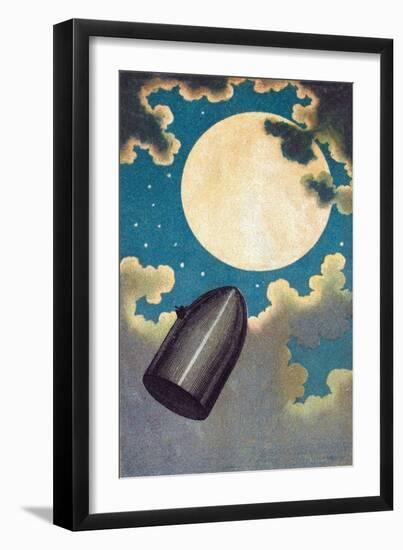 Illustration Pour De La Terre a La Lune De Jules Verne - Illustration to  from the Earth to the Moo-Emile Antoine Bayard-Framed Giclee Print