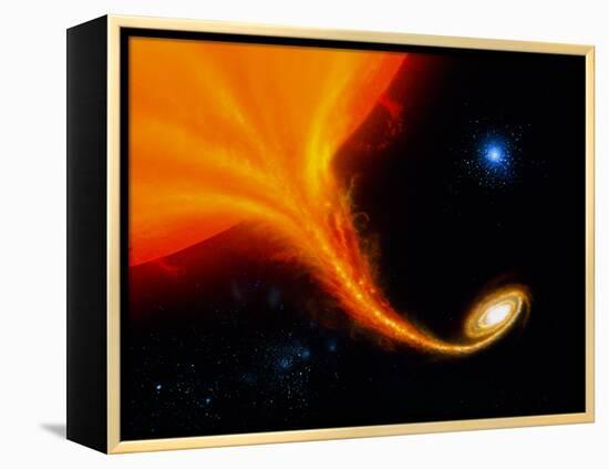 Illustration 'Red Giant-Black Hole'-Julian Baum-Framed Premier Image Canvas