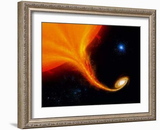 Illustration 'Red Giant-Black Hole'-Julian Baum-Framed Photographic Print