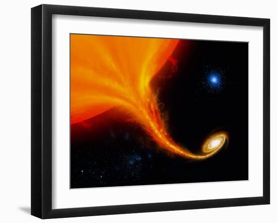 Illustration 'Red Giant-Black Hole'-Julian Baum-Framed Photographic Print