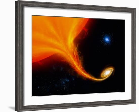 Illustration 'Red Giant-Black Hole'-Julian Baum-Framed Photographic Print