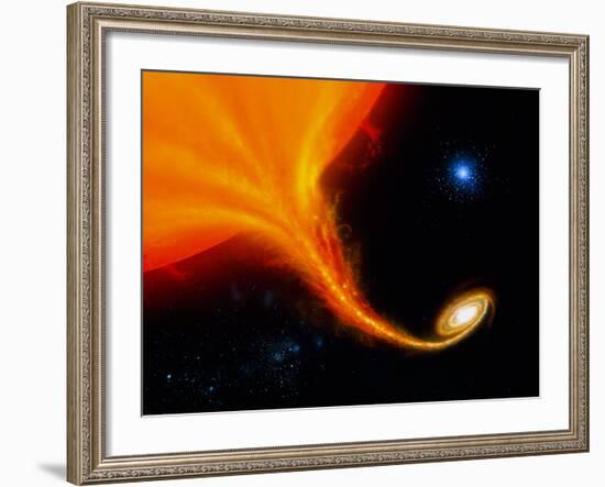 Illustration 'Red Giant-Black Hole'-Julian Baum-Framed Photographic Print