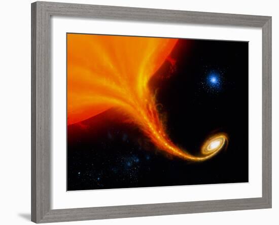 Illustration 'Red Giant-Black Hole'-Julian Baum-Framed Photographic Print