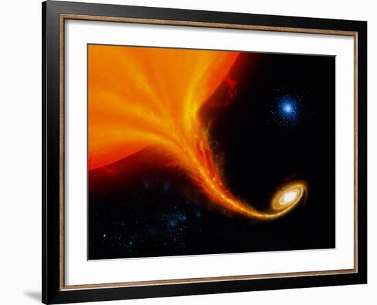 Illustration 'Red Giant-Black Hole'-Julian Baum-Framed Photographic Print