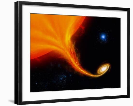 Illustration 'Red Giant-Black Hole'-Julian Baum-Framed Photographic Print