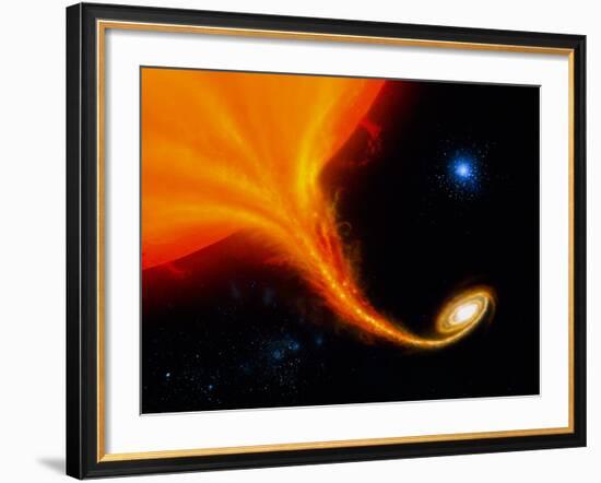 Illustration 'Red Giant-Black Hole'-Julian Baum-Framed Photographic Print