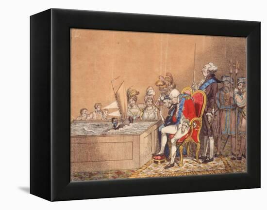 Illustration Showing "The King of Brobdingnag and Gulliver" from the Book "Gulliver's Travels"-null-Framed Premier Image Canvas