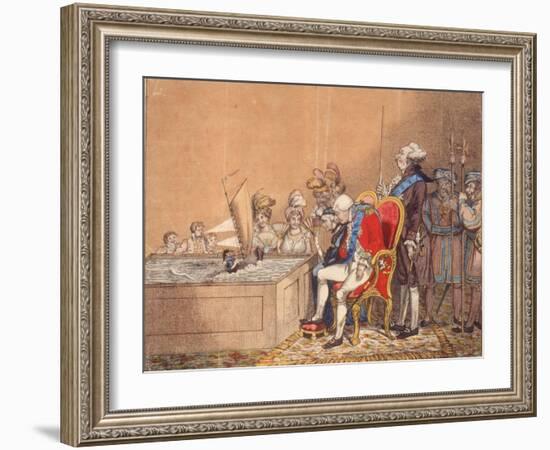 Illustration Showing "The King of Brobdingnag and Gulliver" from the Book "Gulliver's Travels"-null-Framed Photographic Print
