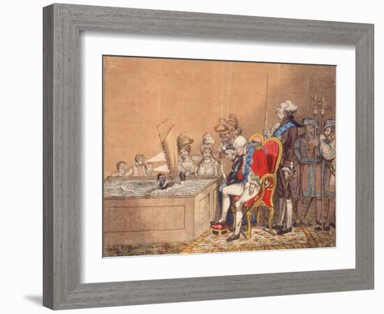 Illustration Showing "The King of Brobdingnag and Gulliver" from the Book "Gulliver's Travels"-null-Framed Photographic Print