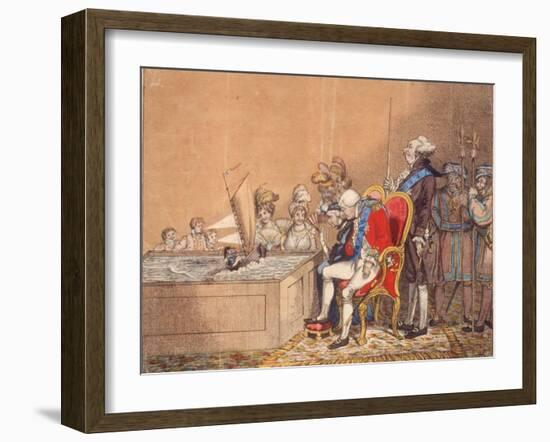 Illustration Showing "The King of Brobdingnag and Gulliver" from the Book "Gulliver's Travels"-null-Framed Photographic Print