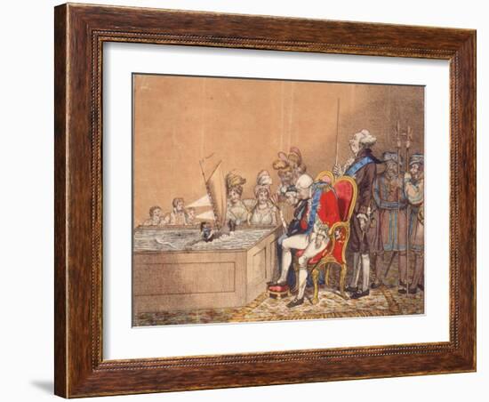 Illustration Showing "The King of Brobdingnag and Gulliver" from the Book "Gulliver's Travels"-null-Framed Photographic Print