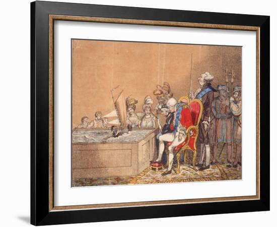 Illustration Showing "The King of Brobdingnag and Gulliver" from the Book "Gulliver's Travels"-null-Framed Photographic Print