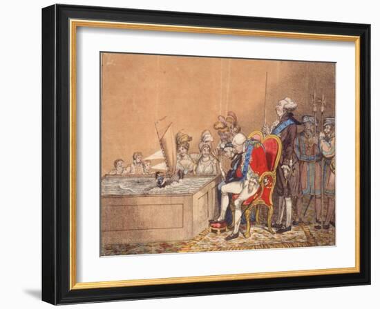 Illustration Showing "The King of Brobdingnag and Gulliver" from the Book "Gulliver's Travels"-null-Framed Photographic Print