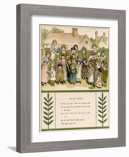 Illustration, Street Show-Kate Greenaway-Framed Art Print