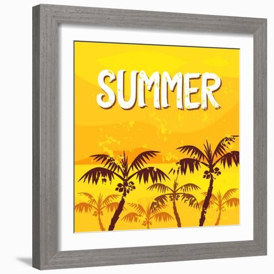 Illustration Summer-yaichatchai-Framed Art Print