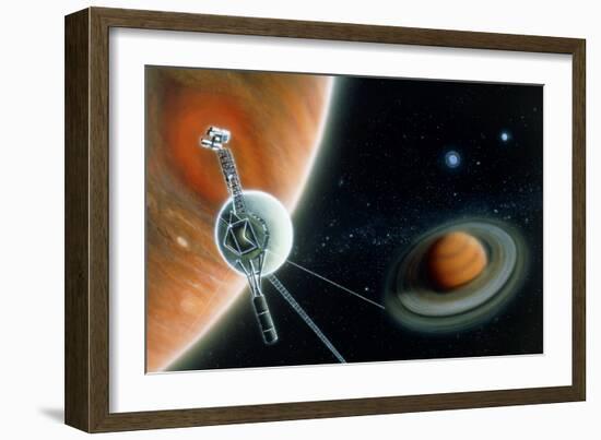 Illustration Symbolising Voyager 2's Journey-Julian Baum-Framed Photographic Print