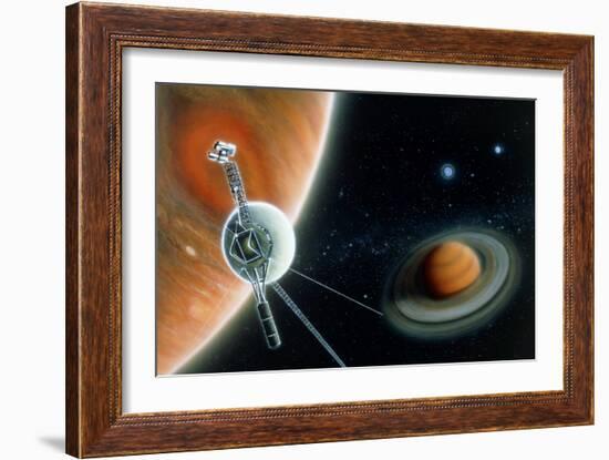 Illustration Symbolising Voyager 2's Journey-Julian Baum-Framed Photographic Print