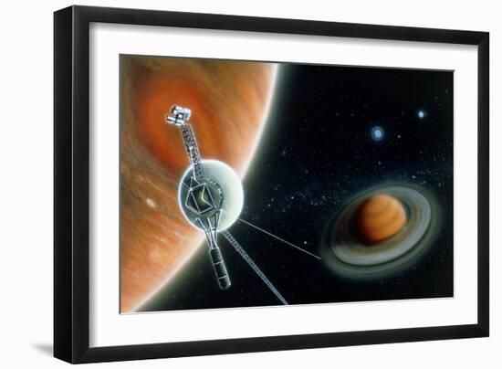 Illustration Symbolising Voyager 2's Journey-Julian Baum-Framed Photographic Print