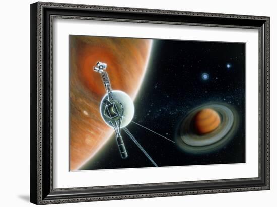 Illustration Symbolising Voyager 2's Journey-Julian Baum-Framed Photographic Print