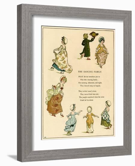 Illustration, the Dancing Family-Kate Greenaway-Framed Art Print