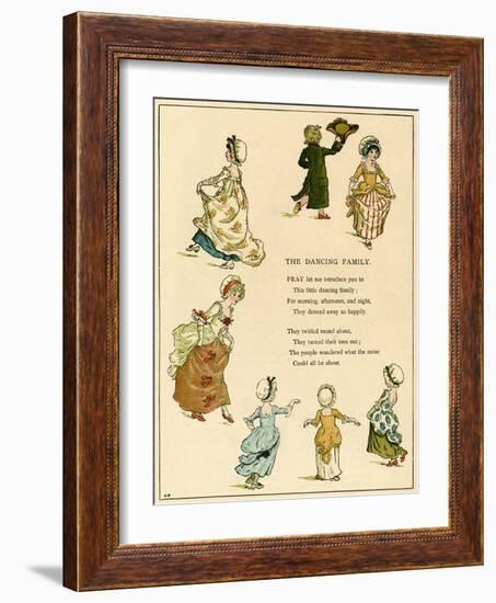 Illustration, the Dancing Family-Kate Greenaway-Framed Art Print