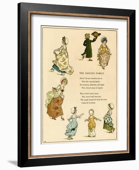 Illustration, the Dancing Family-Kate Greenaway-Framed Art Print