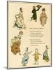 Illustration, the Dancing Family-Kate Greenaway-Mounted Art Print
