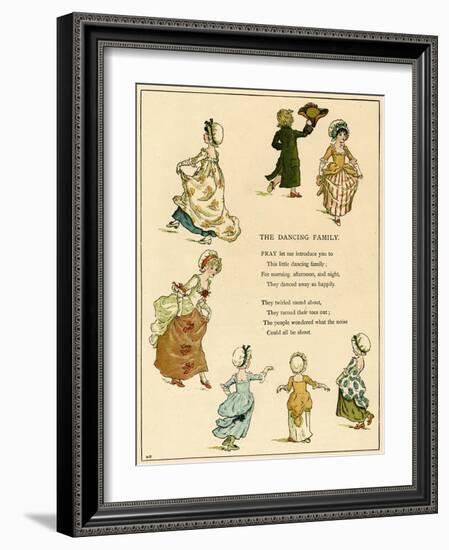 Illustration, the Dancing Family-Kate Greenaway-Framed Art Print