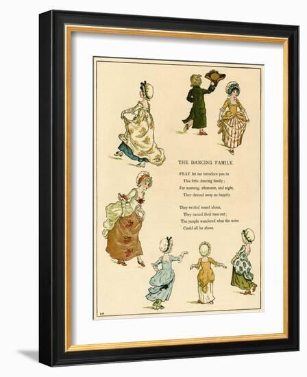 Illustration, the Dancing Family-Kate Greenaway-Framed Art Print