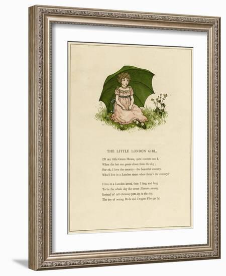 Illustration, the Little London Girl-Kate Greenaway-Framed Art Print