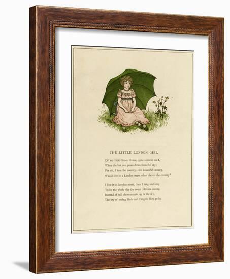 Illustration, the Little London Girl-Kate Greenaway-Framed Art Print