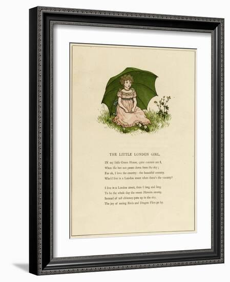 Illustration, the Little London Girl-Kate Greenaway-Framed Art Print