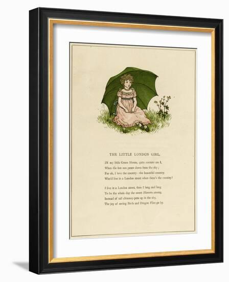 Illustration, the Little London Girl-Kate Greenaway-Framed Art Print