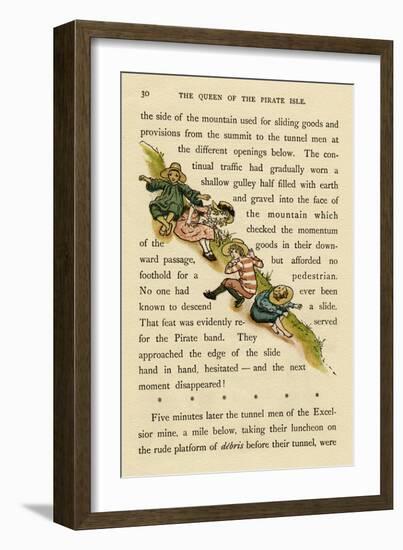 Illustration, the Queen of the Pirate Isle-Kate Greenaway-Framed Art Print