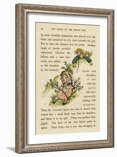 Illustration, the Queen of the Pirate Isle-Kate Greenaway-Framed Art Print